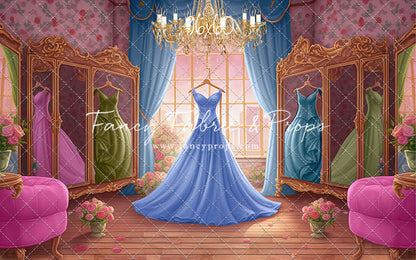Dress Like A Princess - Dark Blue Dress - With Sweep Option