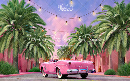 Malibu Shopping Center - Pink Car - With Sweep Option