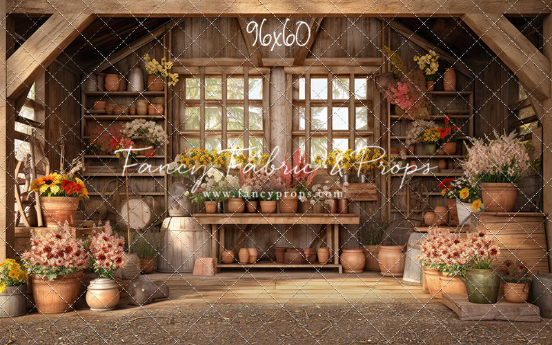 Rustic Greenhouse Blooms - With Sweep Option