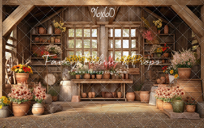 Rustic Greenhouse Blooms - With Sweep Option