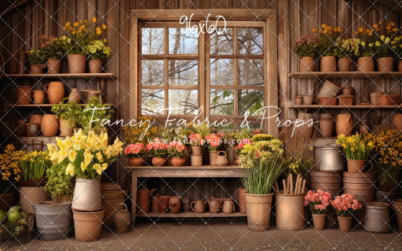 Rustic Greenhouse Garden View - With Sweep Option