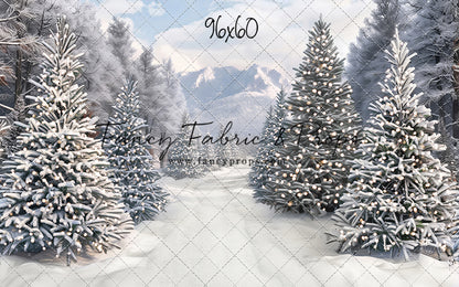 Snowy Mountain Tree Farm Path - with Sweep Option