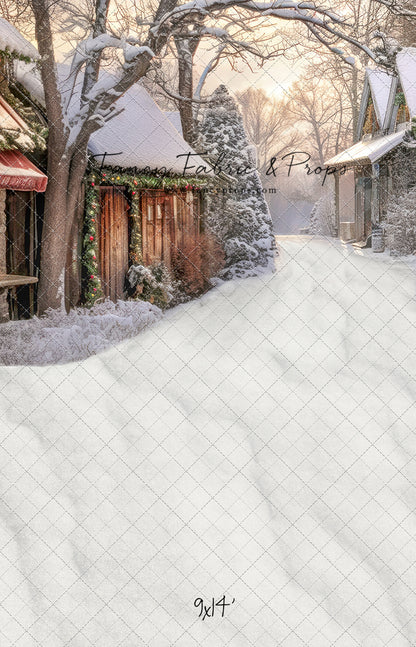 Country Christmas Store Street - with Sweep Option