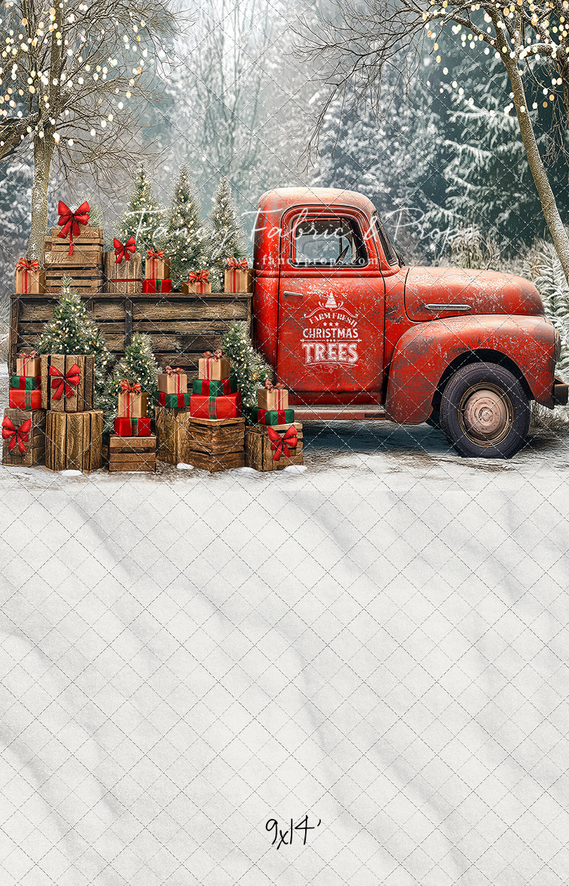 Country Christmas Tree Farm Truck - with Sweep Option