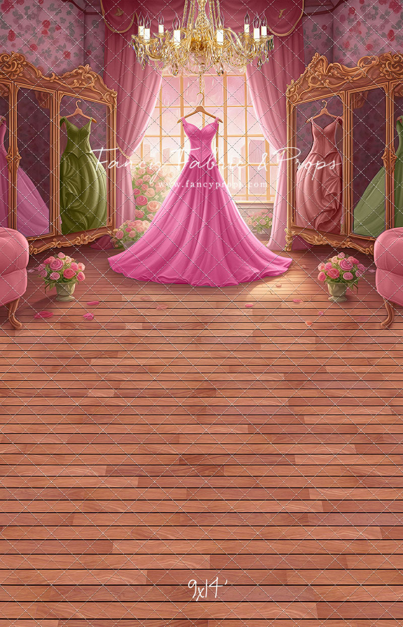 Dress Like A Princess - Pink Dress/Pink Curtains - With Sweep Option