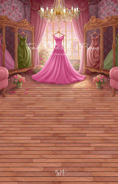 Dress Like A Princess - Pink Dress/Pink Curtains - With Sweep Option