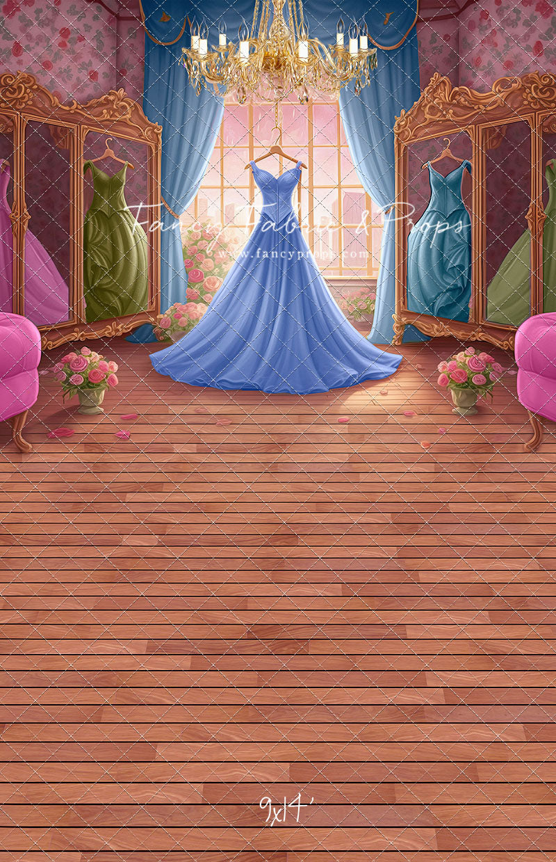 Dress Like A Princess - Dark Blue Dress - With Sweep Option