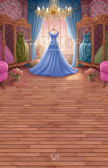 Dress Like A Princess - Dark Blue Dress - With Sweep Option