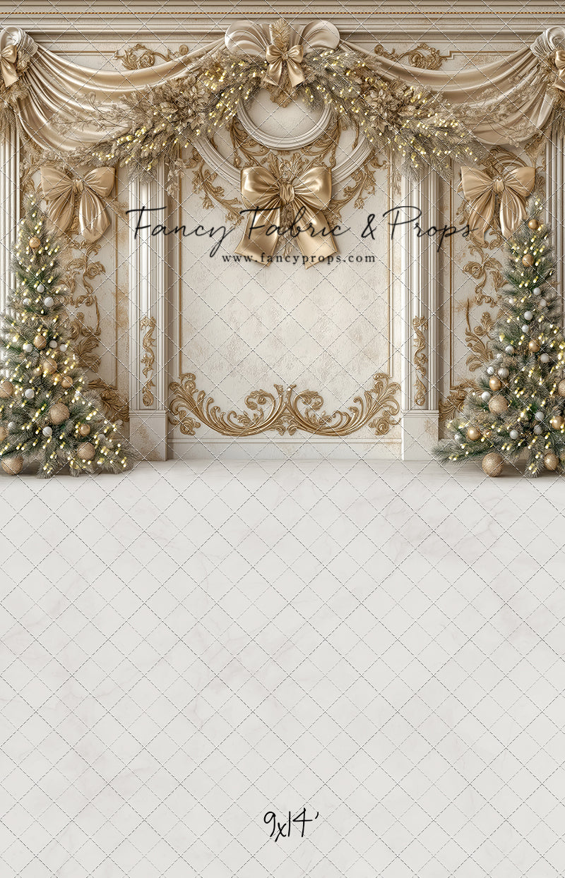 Fancy Gold Bow Wall - with Sweep Option
