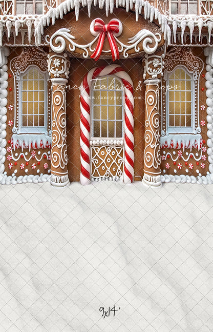 Fancy Peppermint Gingerbread House - With Sweep Option