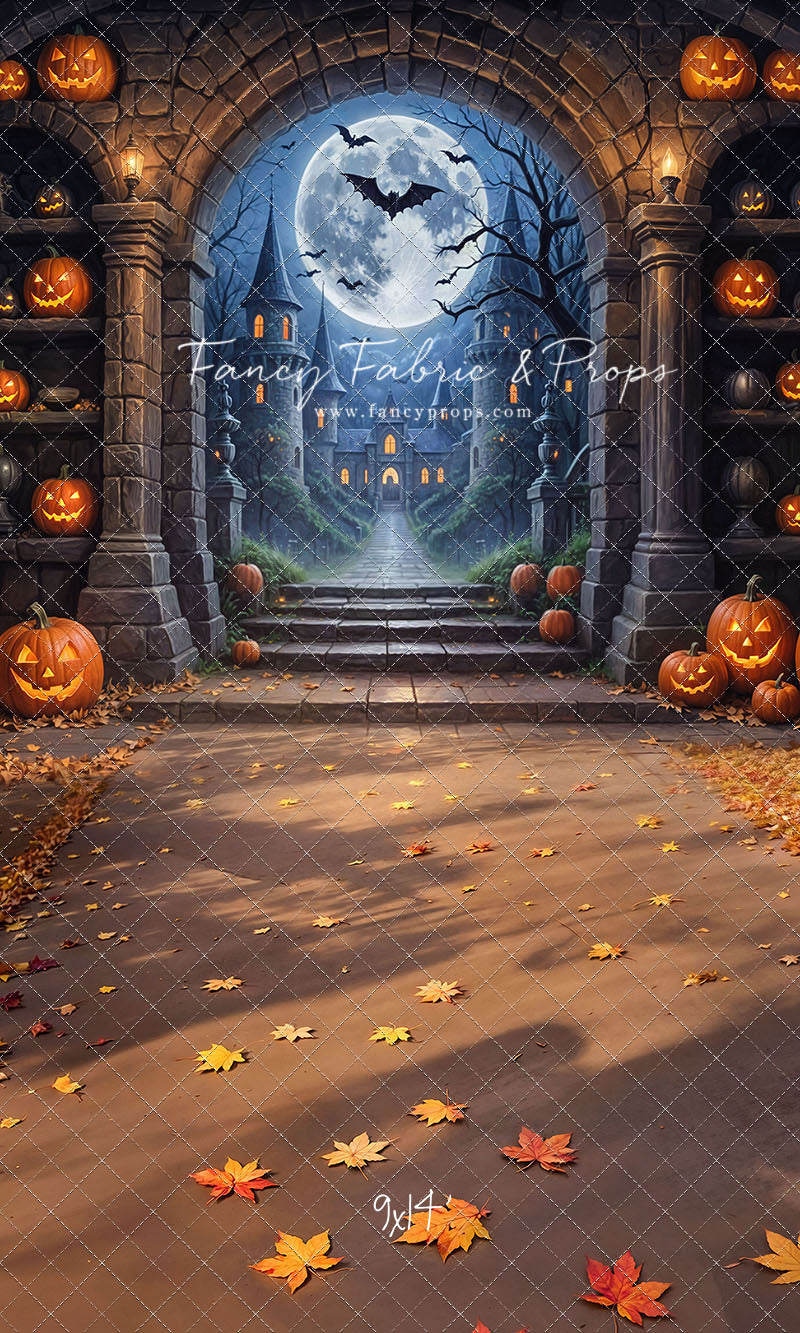 Gothic Halloween Gateway -Leaves Floor - With Sweep Option