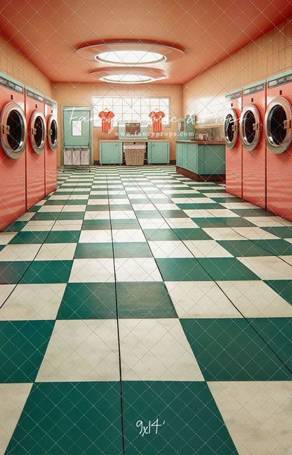 Laundry Day - Coral With Double Washers- With Sweep Option