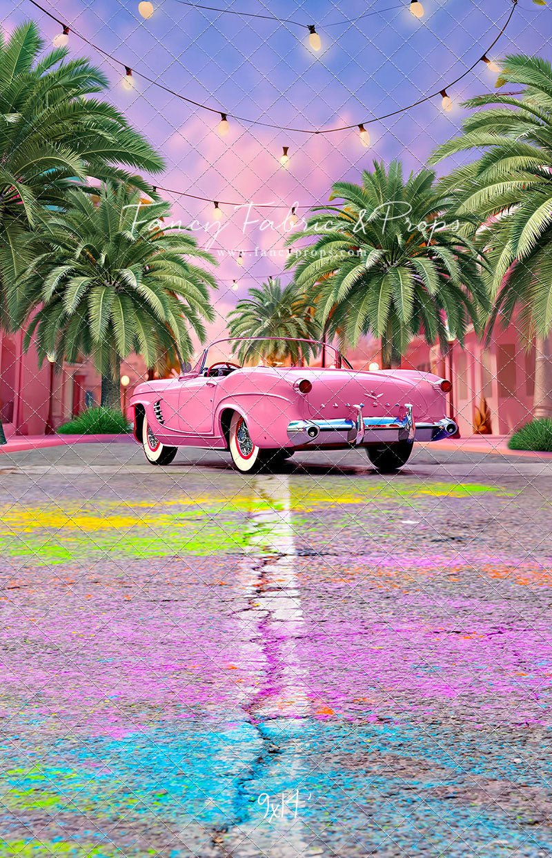 Malibu Shopping Center - Pink Car - With Sweep Option