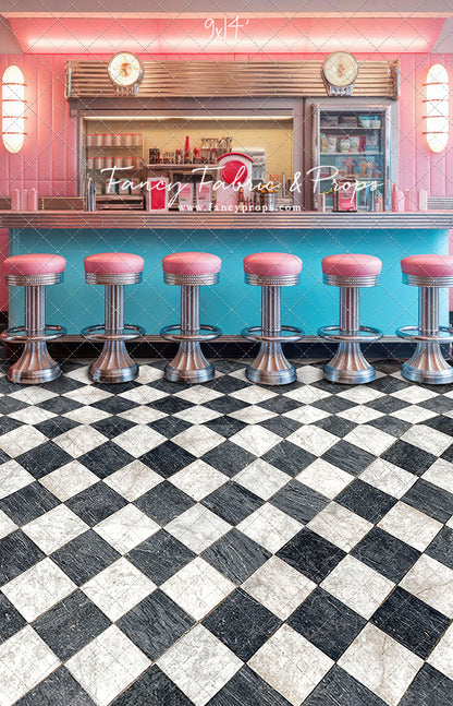 Rockin Retro Pastel Diner - With Sweep Option