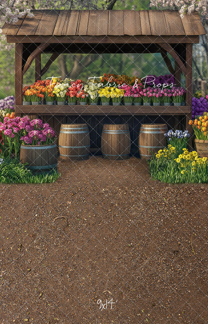Rustic Spring Flower Stand - With Sweep Option