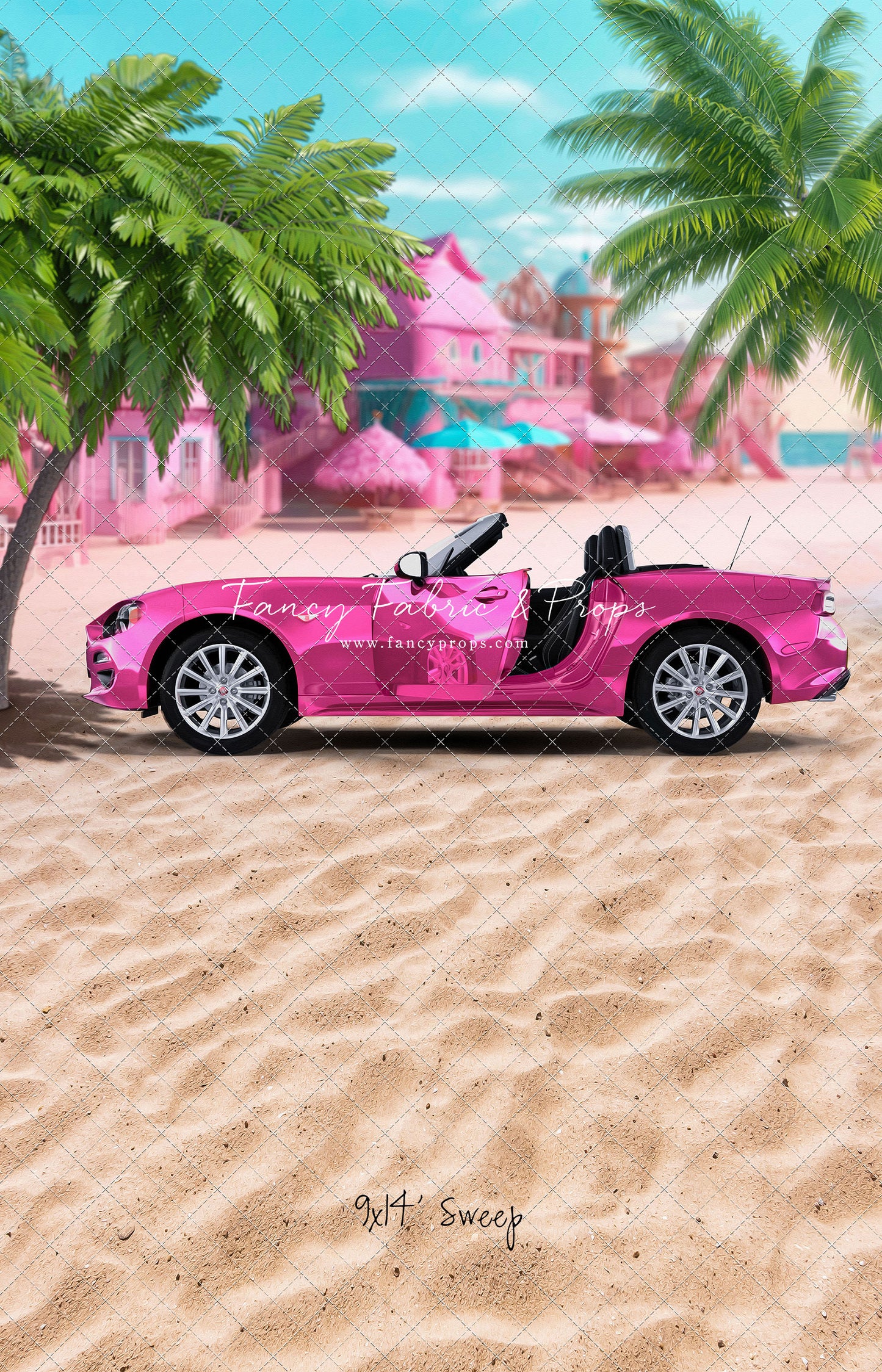Beach Convertible -Pink - With Sweep Option