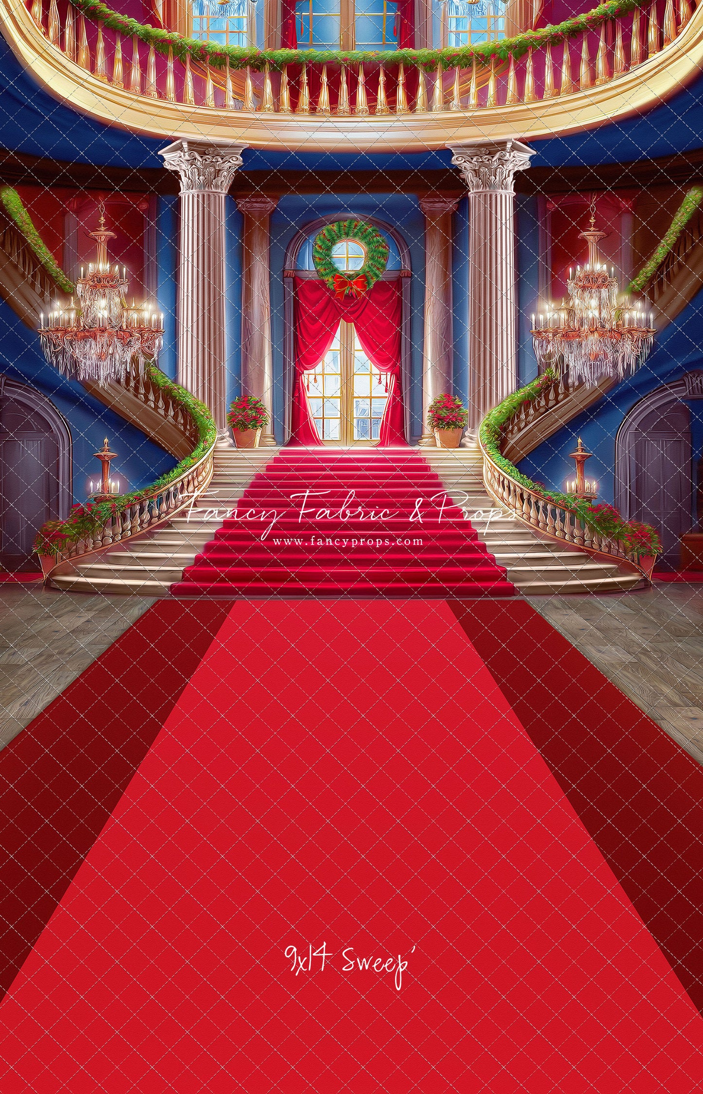 Belle's Royal Staircase - Red Carpet - With Sweep Option