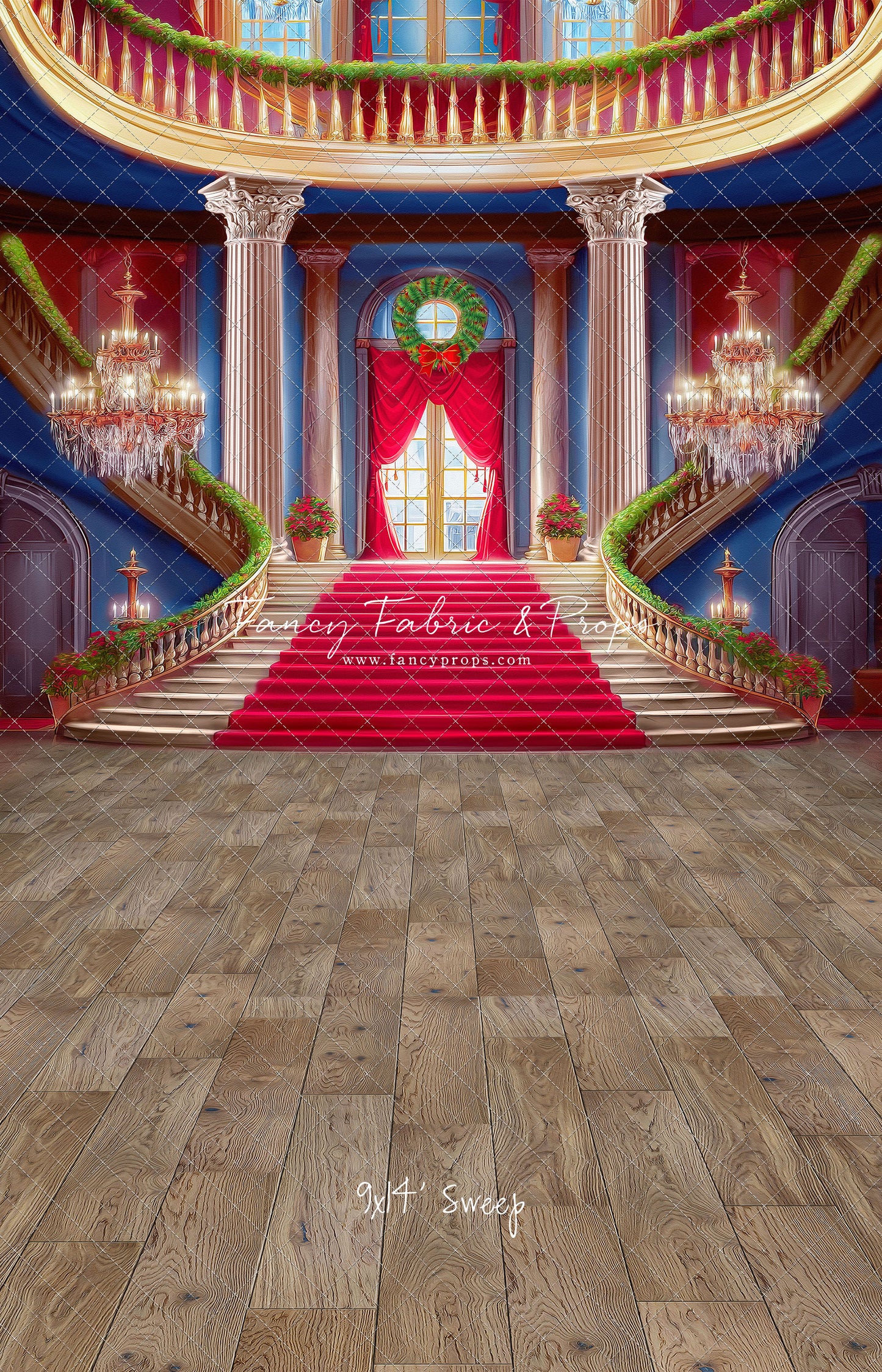 Belle's Royal Staircase -Wood Floor - With Sweep Option
