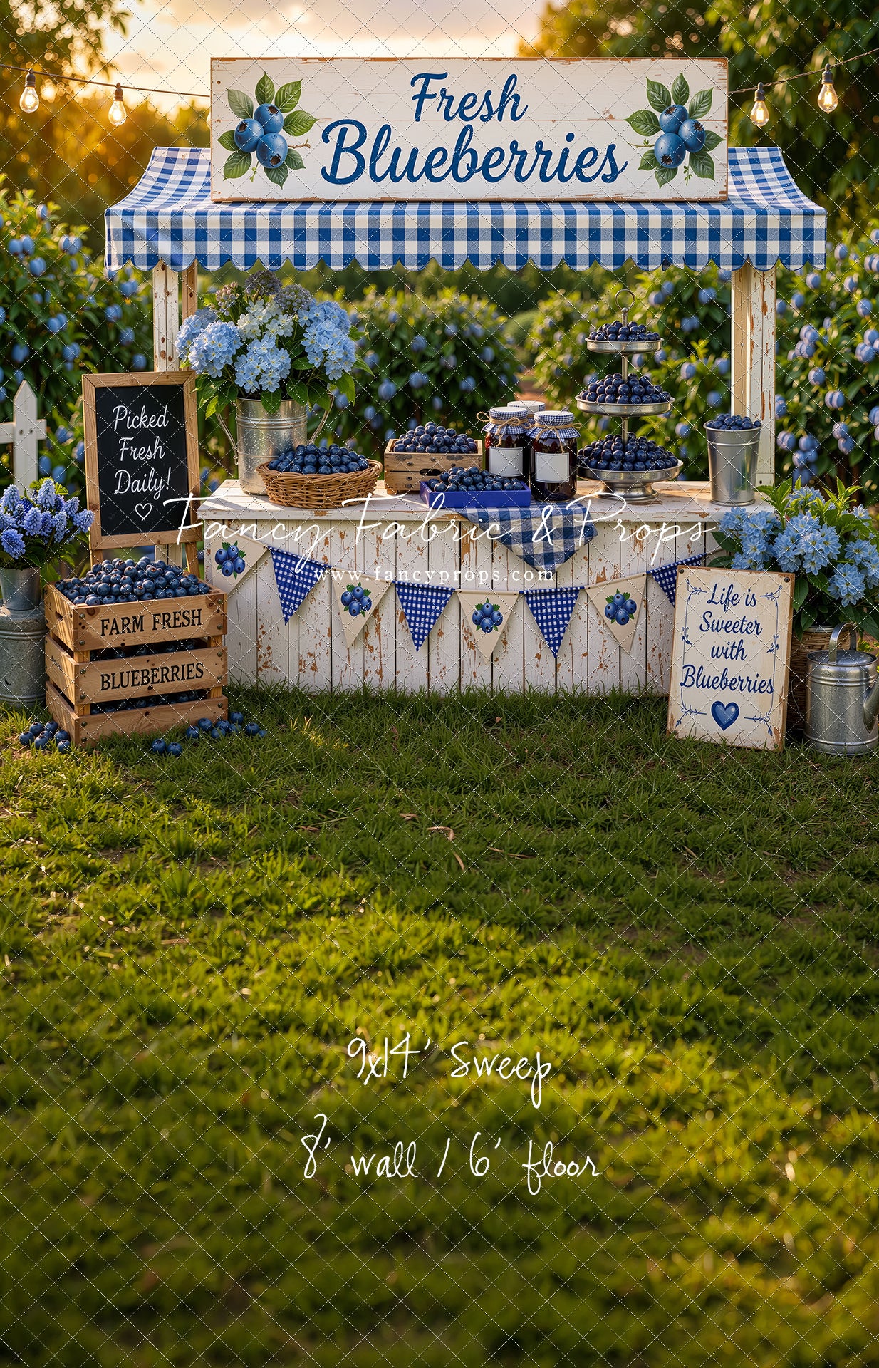 Blueberry Patch Market - With Sweep Option