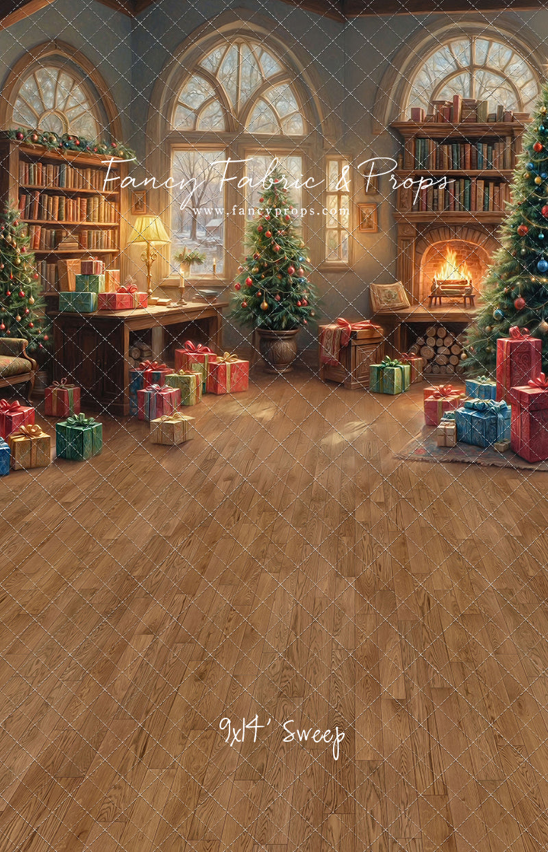 Festive Fireside Study - with Sweep Option