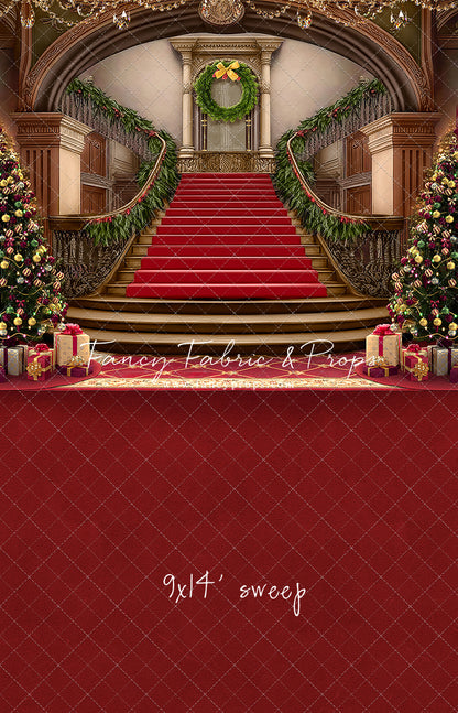 Grand Holiday Staircase - Red Carpet - with Sweep Option