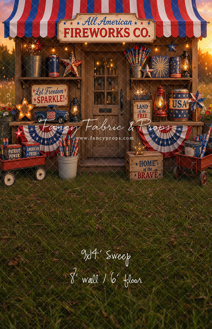 Liberty Sparks Fireworks Stand - With Sweep Option