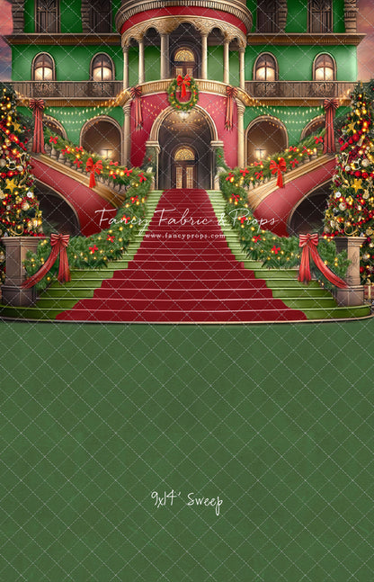 Merry Mansion- Green Rug - with Sweep Option