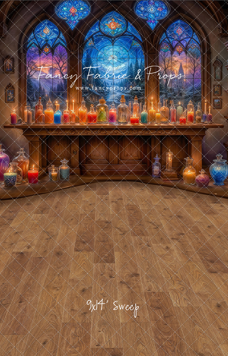 Mystic Potion Emporium - Wood Floor - With Sweep Option