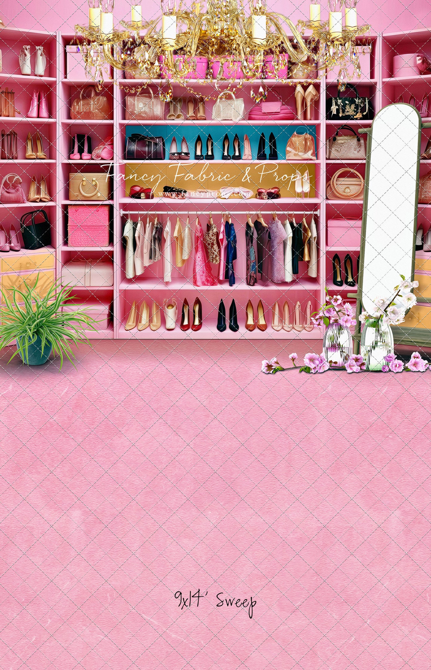 Nikki's Closet - Pink Carpet Option - With Sweep Option