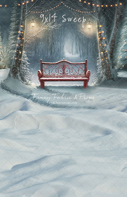 Snowy Bench - Red - with Sweep Option