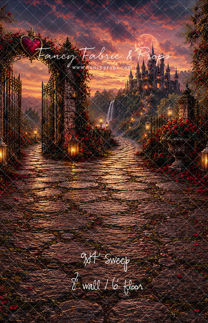 Crimson Moonlit Castle - With Sweep Option