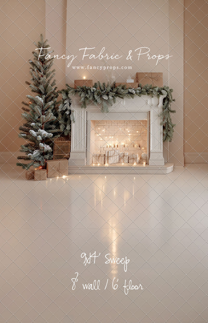 Evergreen & Ivory Mantle - With Sweep Option