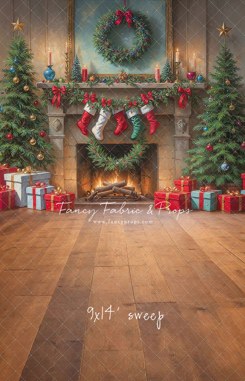 Antique Holiday Mantle - with Sweep Option