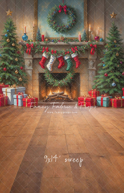 Antique Holiday Mantle - with Sweep Option