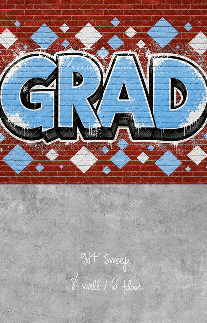 Baby Blue & White Grad - With Sweep Option