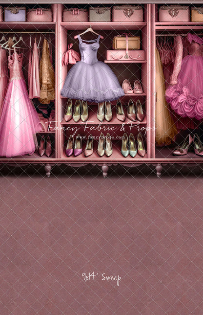Barbie's Fabulous Wardrobe - Purple Dress Option - With Sweep Option