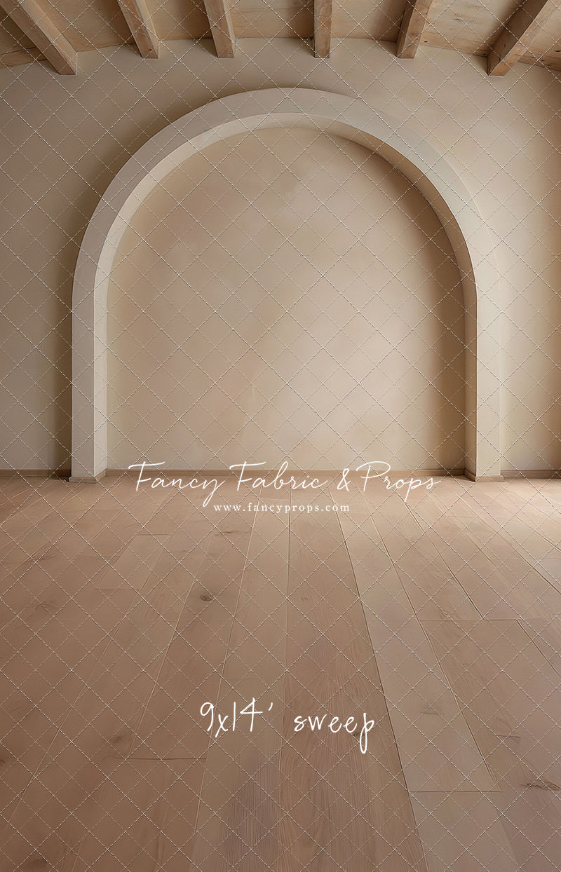 Beige Elegant Arch - Wood Floor - With Sweep Option