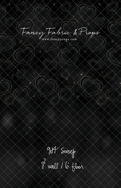 Black Puffy Hearts - With Sweep Option