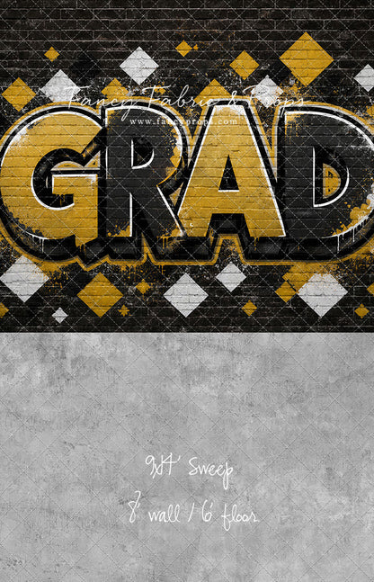 Black & Gold Grad - With Sweep Option