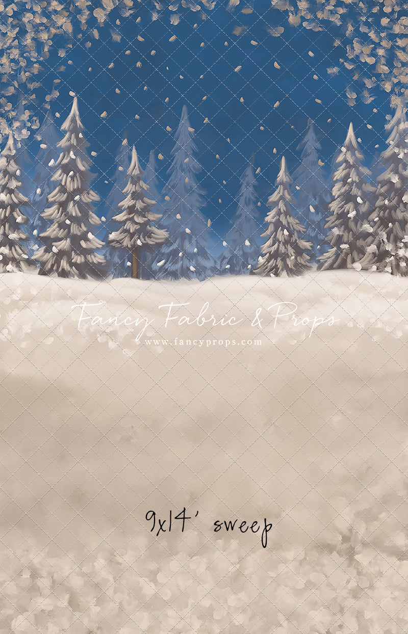 Blue Snowy Sky - with Sweep Option