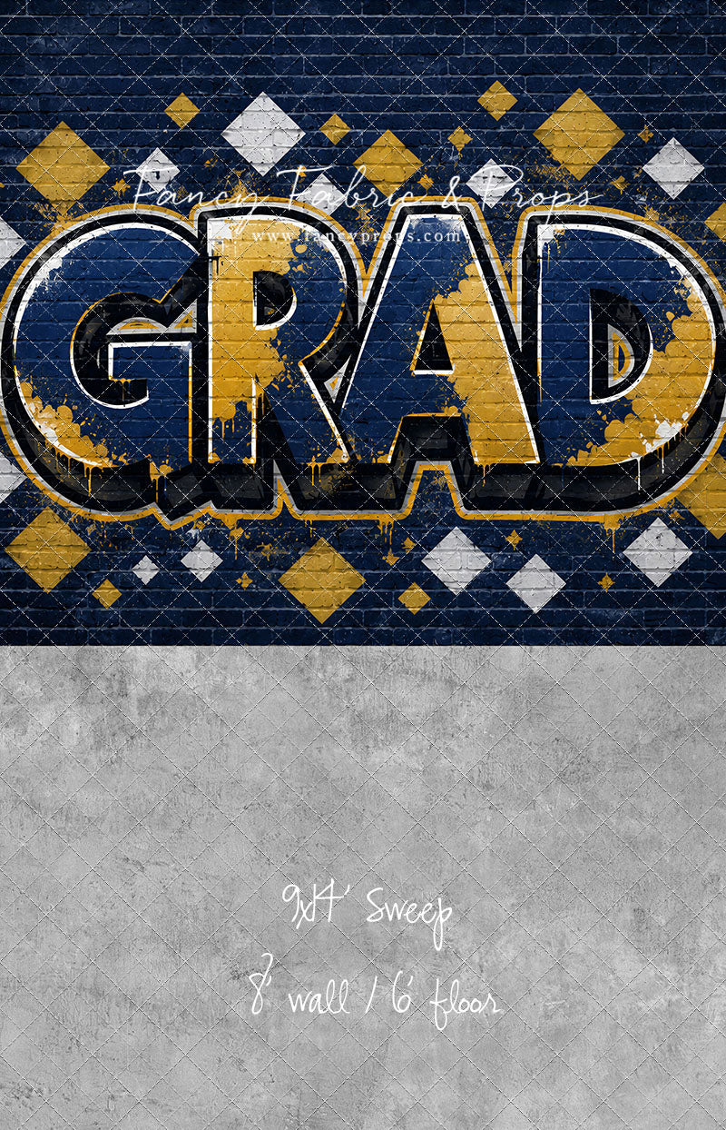 Blue & Gold Grad - With Sweep Option
