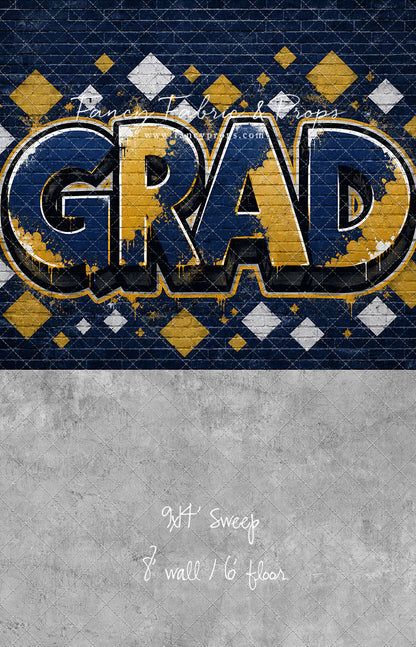 Blue & Gold Grad - With Sweep Option