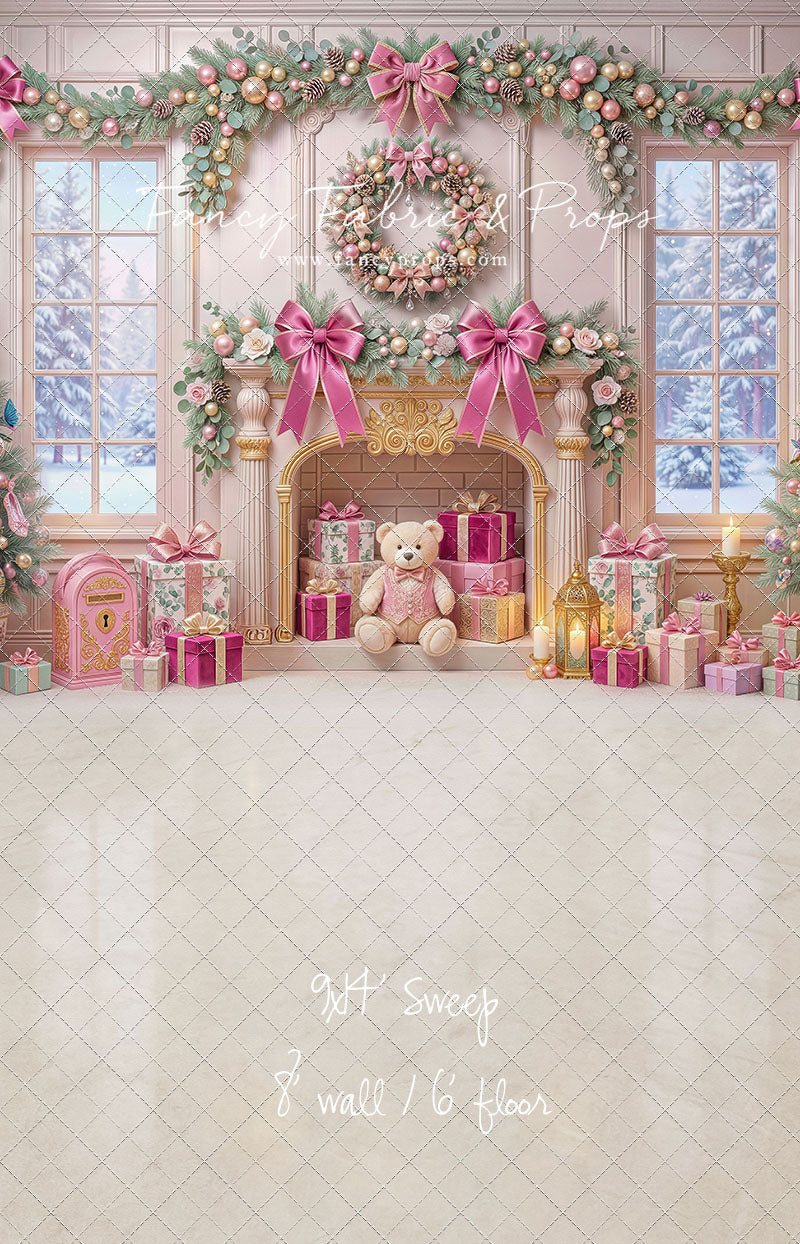 Blush Holiday Hearth - with Sweep Option