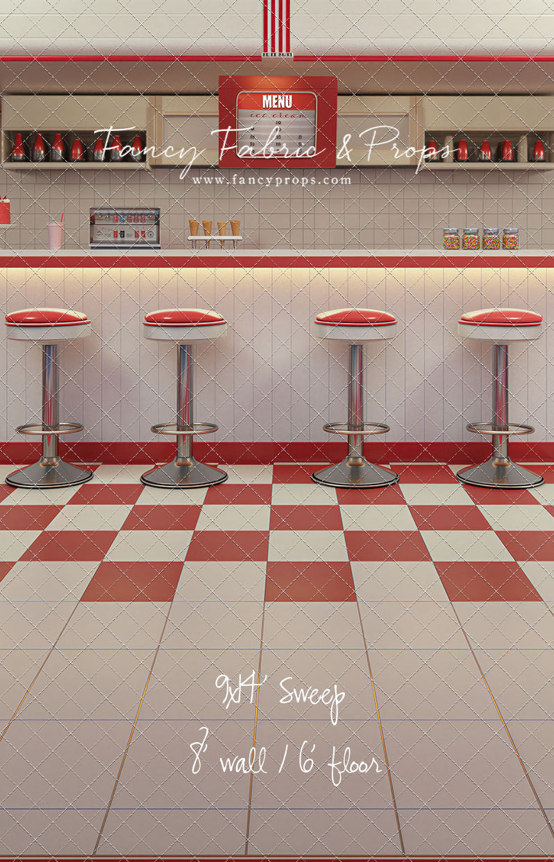 Cherry Cream Diner - With Sweep Option