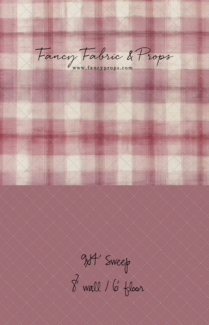 Cranberry Plaid - With Sweep Option