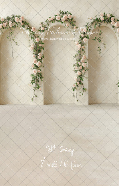 Cream Rose Courtyard - With Sweep Option