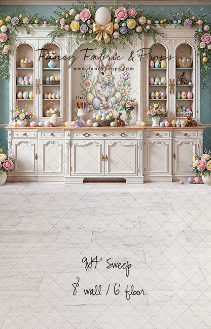 Easter Cupboard - White Floor - With Sweep Option