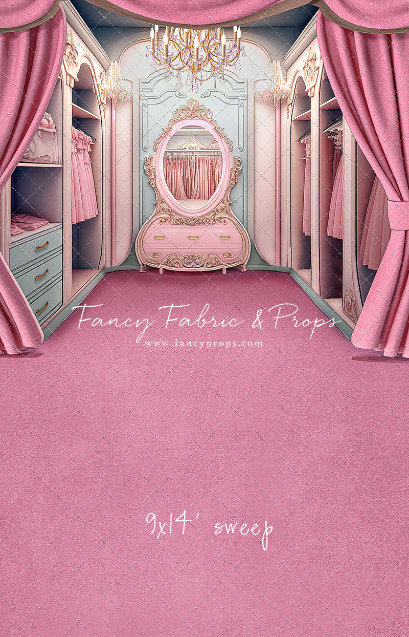 Elegant Armoire - Pink Floor Option - With Sweep Option