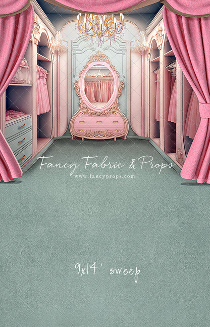 Elegant Armoire - Sage Floor Option - With Sweep Option