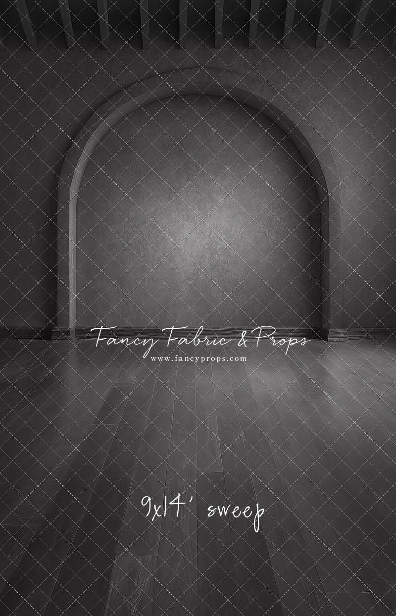 Elegant Charcoal Alcove - Wood Floor - With Sweep Option